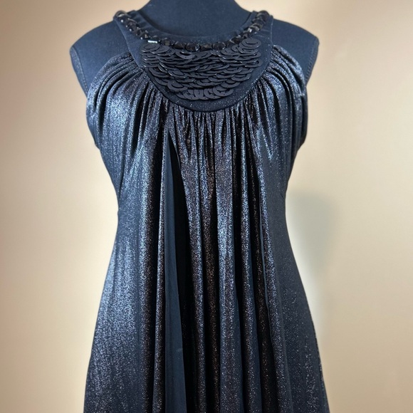 Baby Phat embroidered metallic silver dress Size Medium. Excellent condition. - Picture 1 of 11